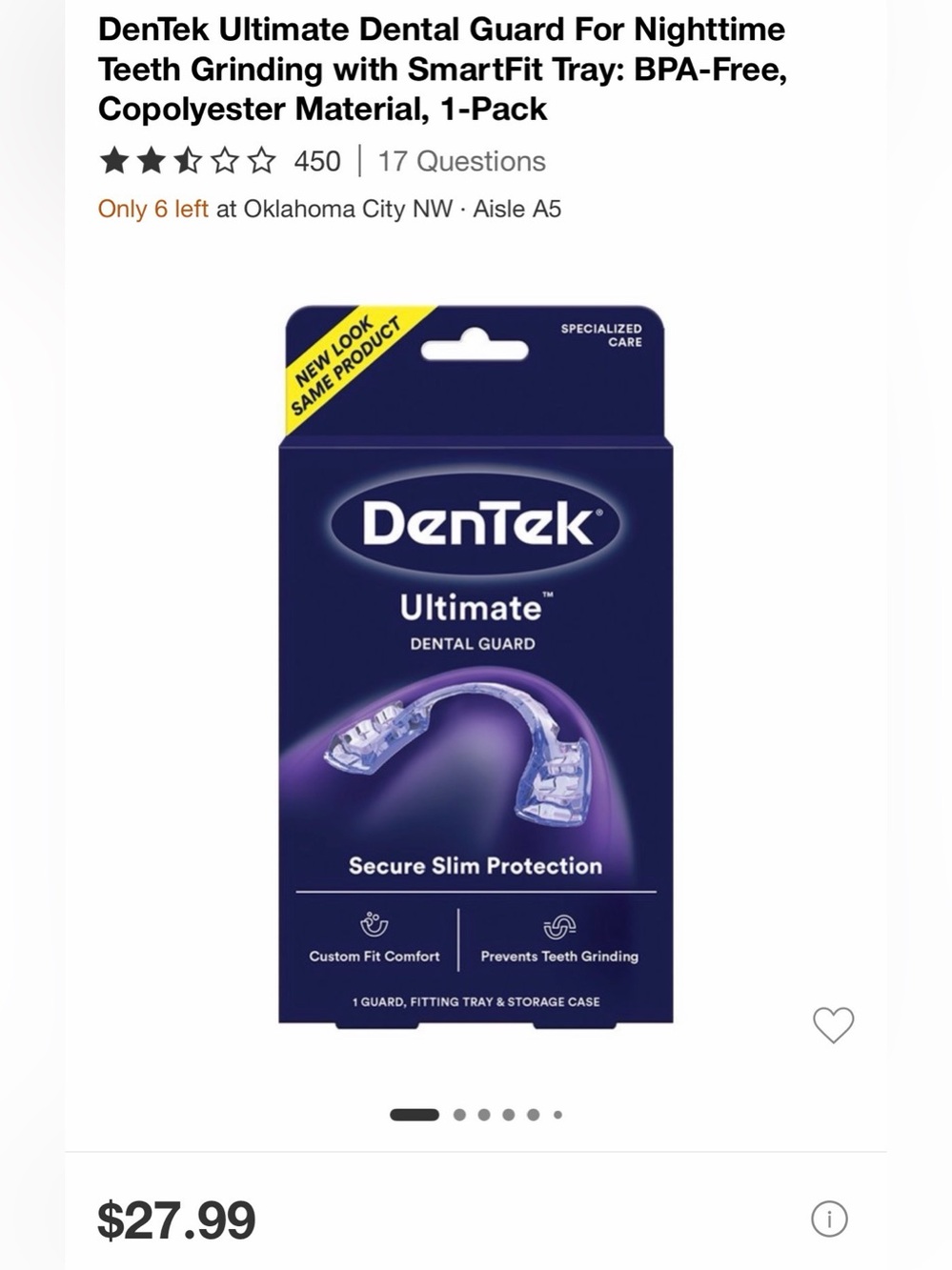 DenTek Ultimate Dental Guard For Nighttime Teeth Grinding with SmartFit Tray